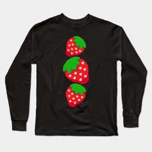 Red Strawberries Long Sleeve T-Shirt